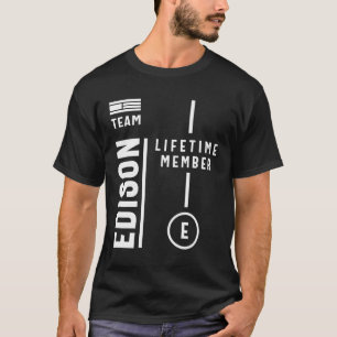 Team Edison-livstidsmedlem Personlig Namn T Shirt