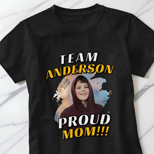 Team [Efternamn] Stolt Mamma Examen Foto T Shirt