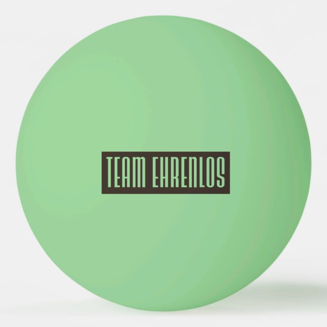 Team Ehrenlos Glow in the Dark Tischtennisball Pingisboll (Baksidan)