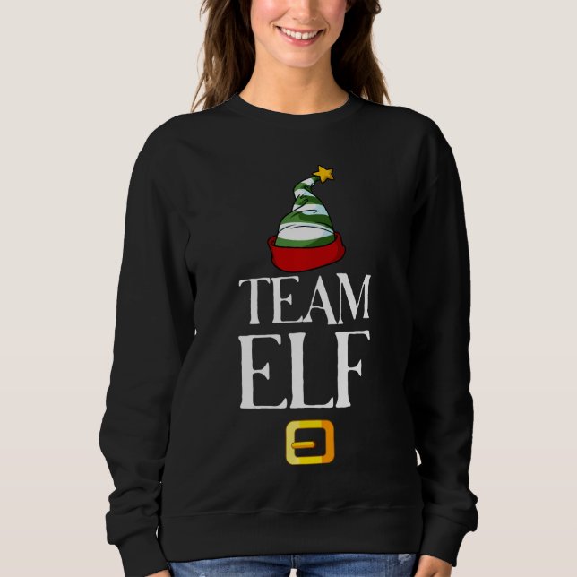 Team Elf-julfamiljen Santa Costume Matching P T Shirt (Framsida)