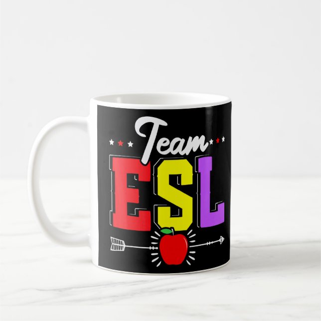 Team Esl Engelska som en andra språklig Online Tea Kaffemugg (Vänster)