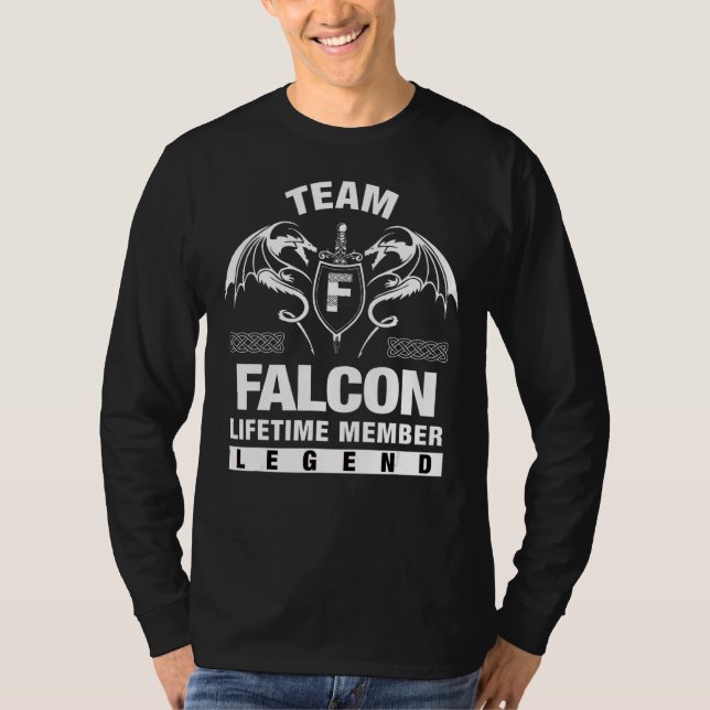 Team Falcon-livstidsmedlem T Shirt (Framsida)