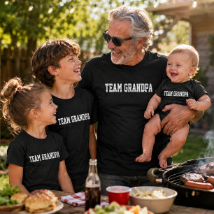 Team Farfar Matchande Baby Familj Present T Shirt