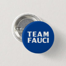 Team Fauci blå vit modern fetstil