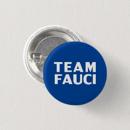 Team Fauci blå vit modern fetstil Knapp
