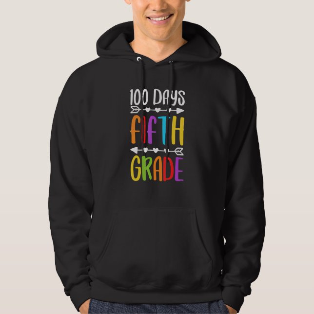 Team Fifth Grade 5th Grade 100 Days Of School Back Hoodie (Framsida)