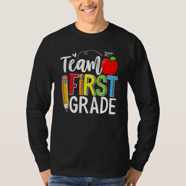 Team First Grade Shirt Teacher Student Kids Back T (Framsida)