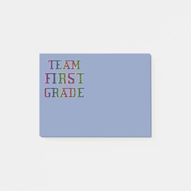 Team First Klass, Novelty School Post-it Notes Block (Framsida)