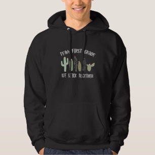Team First Klass Vi håller ihop Cute Cactus Tea Hoodie