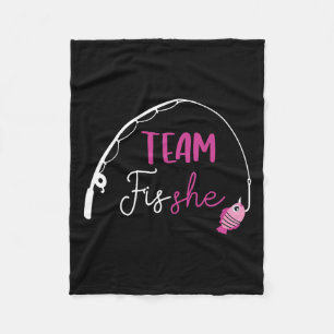 Team Fish Hon Shirt Fishing Gender Reveal Party oc Fleecefilt