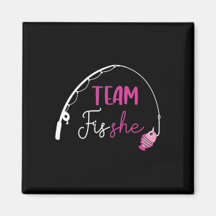 Team Fish Hon Shirt Fishing Gender Reveal Party oc Magnet
