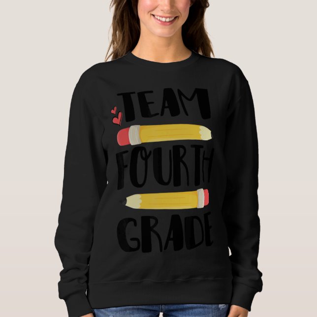 Team Fjärde Back to school-lärarstud vid Klass 4 T Shirt (Framsida)