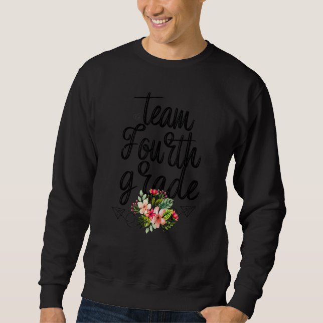 Team Fjärde Klass-läraren Student Tees i Klass Lång Ärmad Tröja (Framsida)