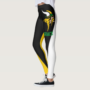 Team & Fläkt Black/Grönt/Guld/White Mascot Leggings