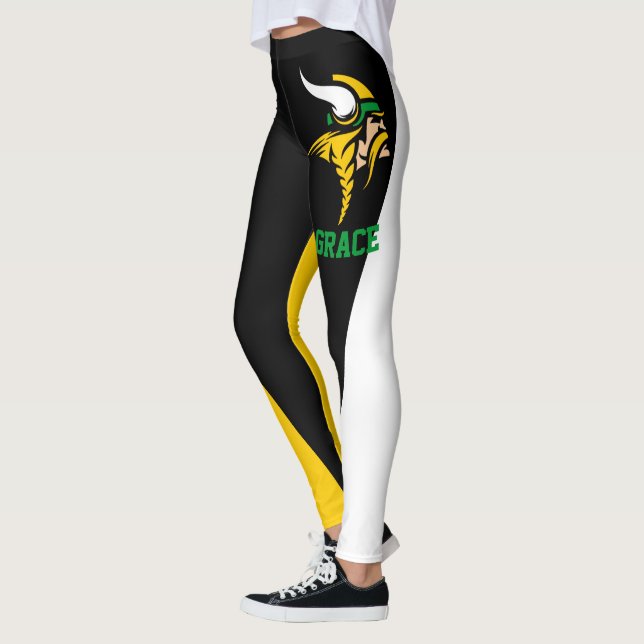 Team & Fläkt Black/Grönt/Guld/White Mascot Leggings (Vänster)