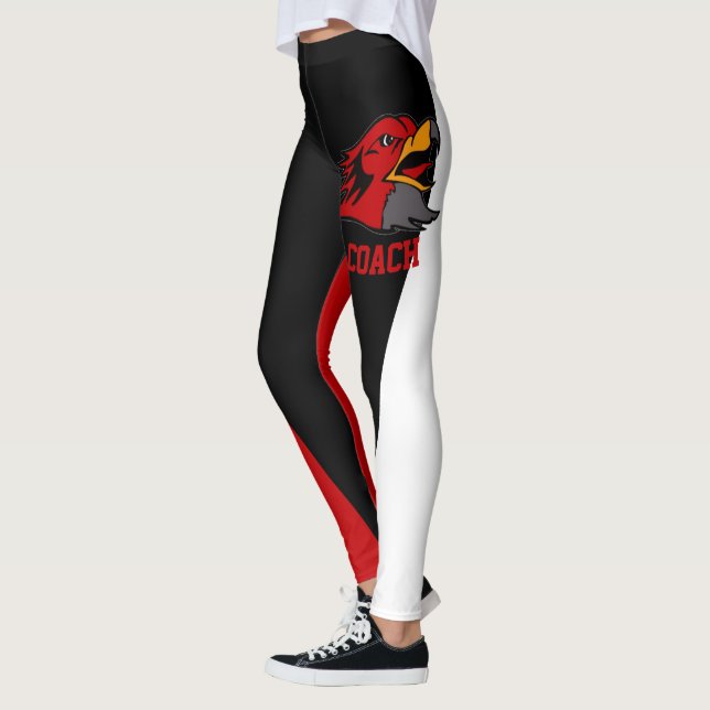 Team & Fläkt Black/Red/White Mascot Leggings (Vänster)