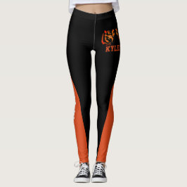 Team & Fläkt Orange & Black Mascot Leggings