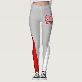 Team & Fläkt Red/Grått/White Mascot Leggings