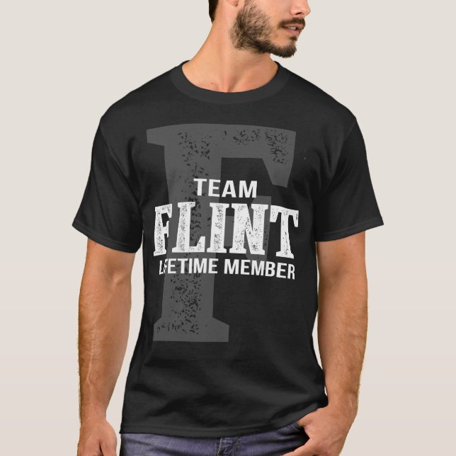 Team FLINT-livstidsmedlem T Shirt (Framsida)