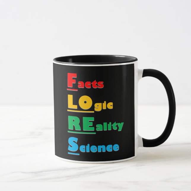 Team FLORES - Facts, Logical, Reality, Science Mugg (Höger)