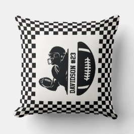 Team Football Player Throw Pillow Kudde