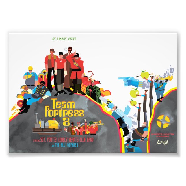 Team Fortress Sargeant Pootis Small Art print Fototryck (Framsidan)