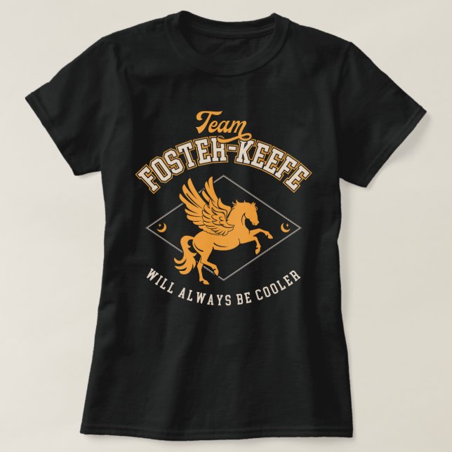 Team Foster-Keefe KOTLC Foxfire Academy Black Svan T Shirt (Design framsida)