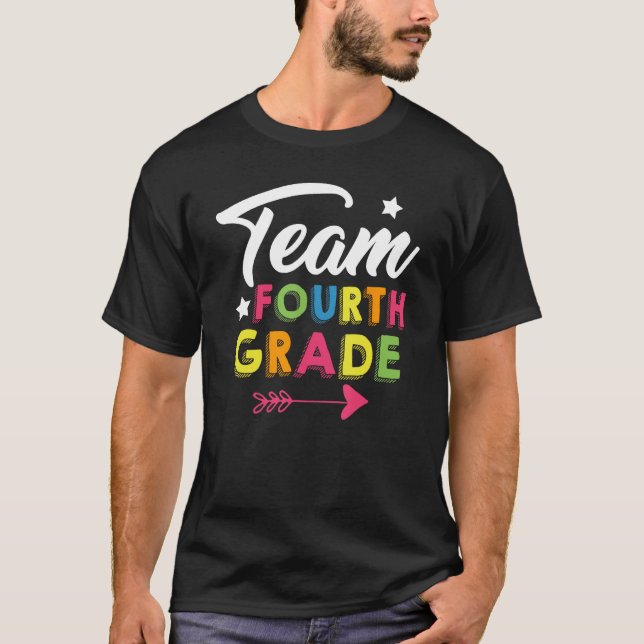 Team Fourth 4th Grade School Boy Girl Classroom Cu T Shirt (Framsida)