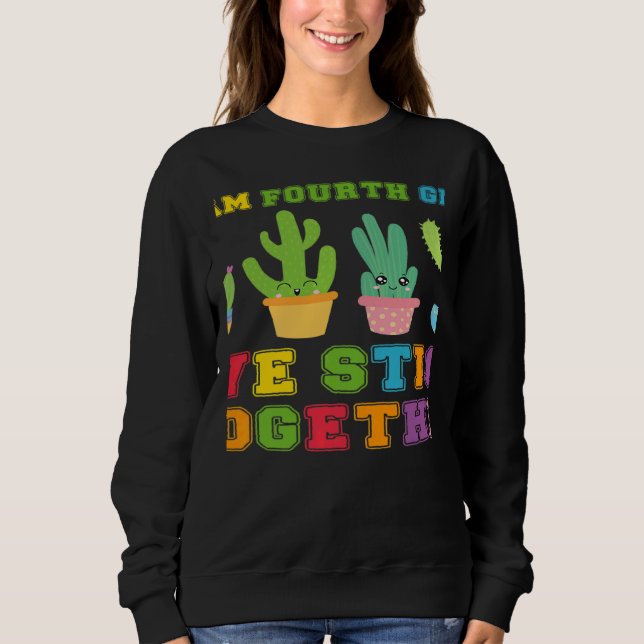 Team Fourth Grade We Stick Together Cute Cactus Te T Shirt (Framsida)