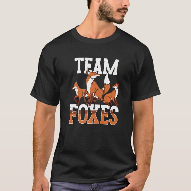 Team Foxes Ord Animal Fox T Shirt (Framsida)