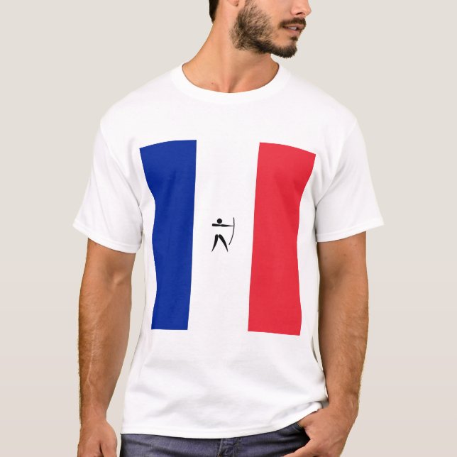 Team Frankrike Archery T Shirt (Framsida)