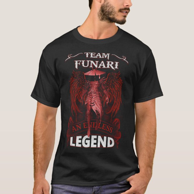 Team FUNARI - En oändlig LEGEND T Shirt (Framsida)