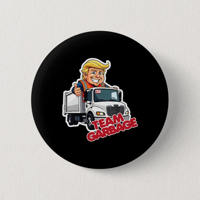 Team Garbyge 2025 Presidentval Söt Trump Knapp (Framsida)