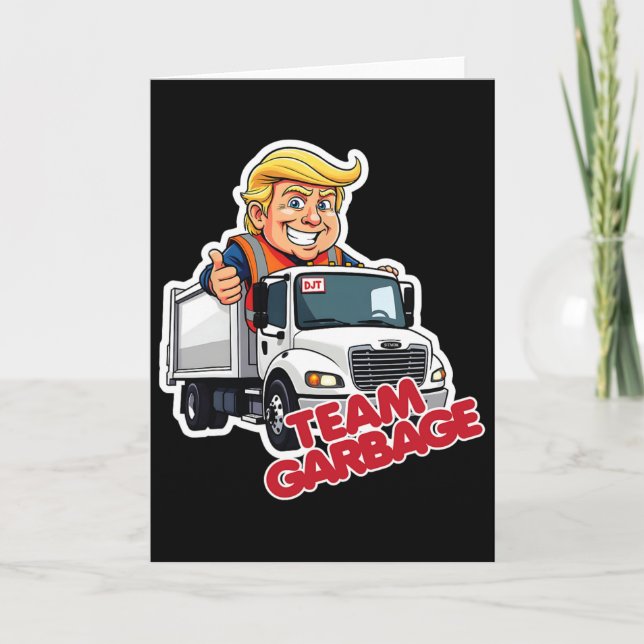 Team Garbyge 2025 Presidentval Söt Trump Kort (Framsida)