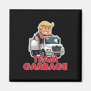 Team Garbyge Donald Trump 2025 Valet Roligt Magnet