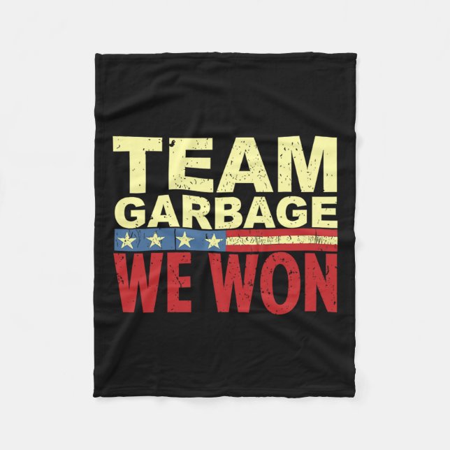 Team Garbyge Vi vann teamets garge för trumman 202 Fleecefilt (Framsidan)