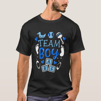 Team Gender Reveal Py K Blue Baby Announcet T Shirt