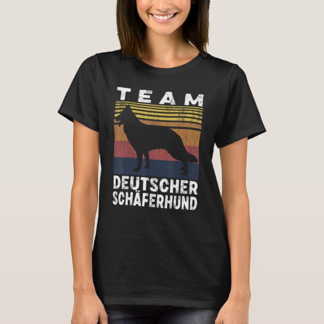 Team German Shepherd Hundägare Hund T Shirt (Framsida)