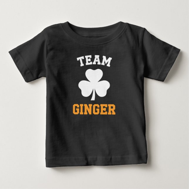 Team Ginger Rödhårig Rollig Irländsk St Patrick's  T Shirt (Framsida)