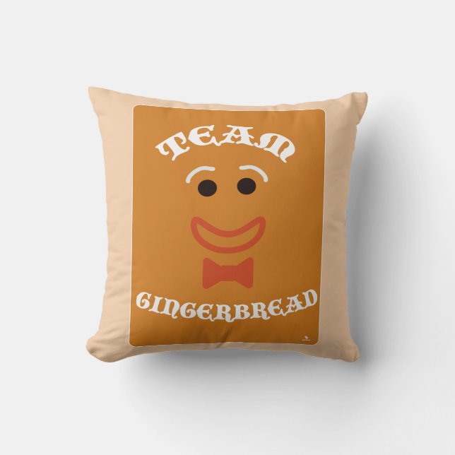 Team Gingerbread Roligt Julmotto Design Kudde (Framsida)