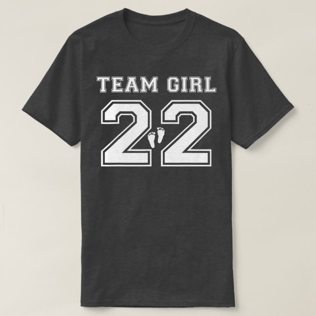 Team Girl 2022 Gender Reveal Rosa Baby Shower Adop T Shirt (Design framsida)