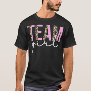 Team Girl Baby Shower Gender Reveal Party Cute Leo T Shirt