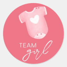Team Girl Bära What will Baby be Rosa White