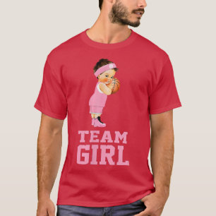 Team Girl Basketball Baby Gender Reveal T Shirt