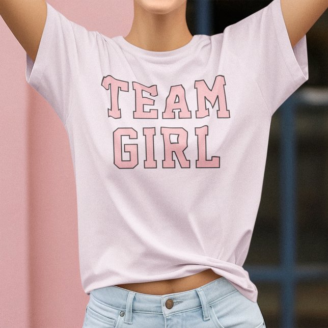 Team Girl Blush Rosa Könsbestämning Kvinnor Tee (Skapare uppladdad)