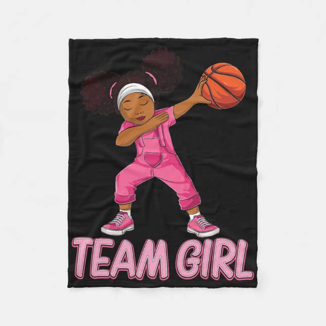 Team Girl Bysketbyll Bbyll Player Fleecefilt (Framsidan)