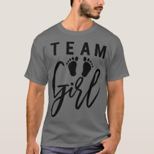 Team Girl Cute T för mamma pappa baby gender visar Shirt