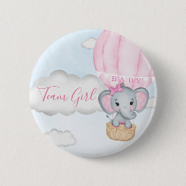 Team Girl Elephant Balloon Baby Shower Knapp
