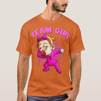 Team Girl Funny Gender Reveal Party Dabbing Baby G T Shirt