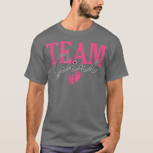 Team Girl Gender Reveal Baby Shower Rosa eller Blu T Shirt